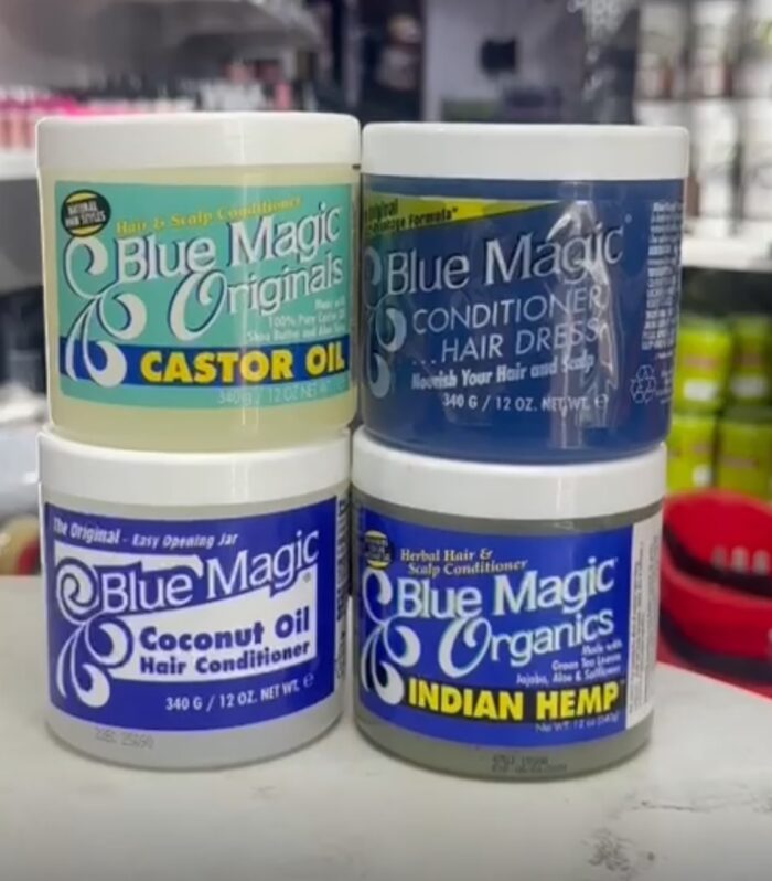 Blue magic hair cream